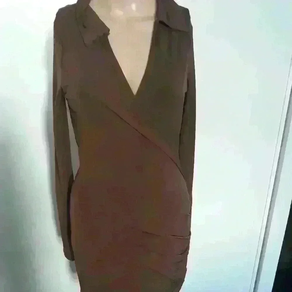 Forever 21 brown mini party  dress size medium - Picture 5 of 5